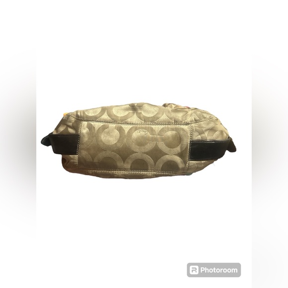 Coach Hobo Signature Carryall Purse Handbag Brown Large Zip C Logo F1082-15757 - Picture 3 of 12